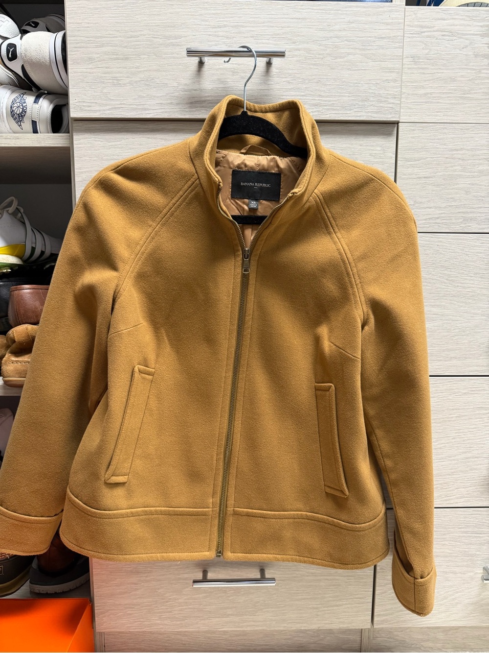 Banana Republic Women's Mustard Zip-Front Jacket
